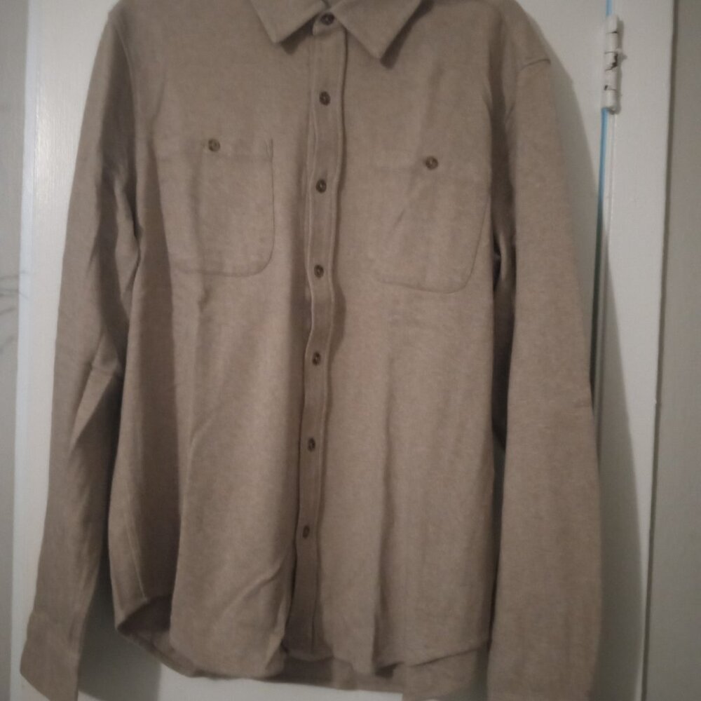 D Kota Grizzly men's long sleeves shirt tan size L
